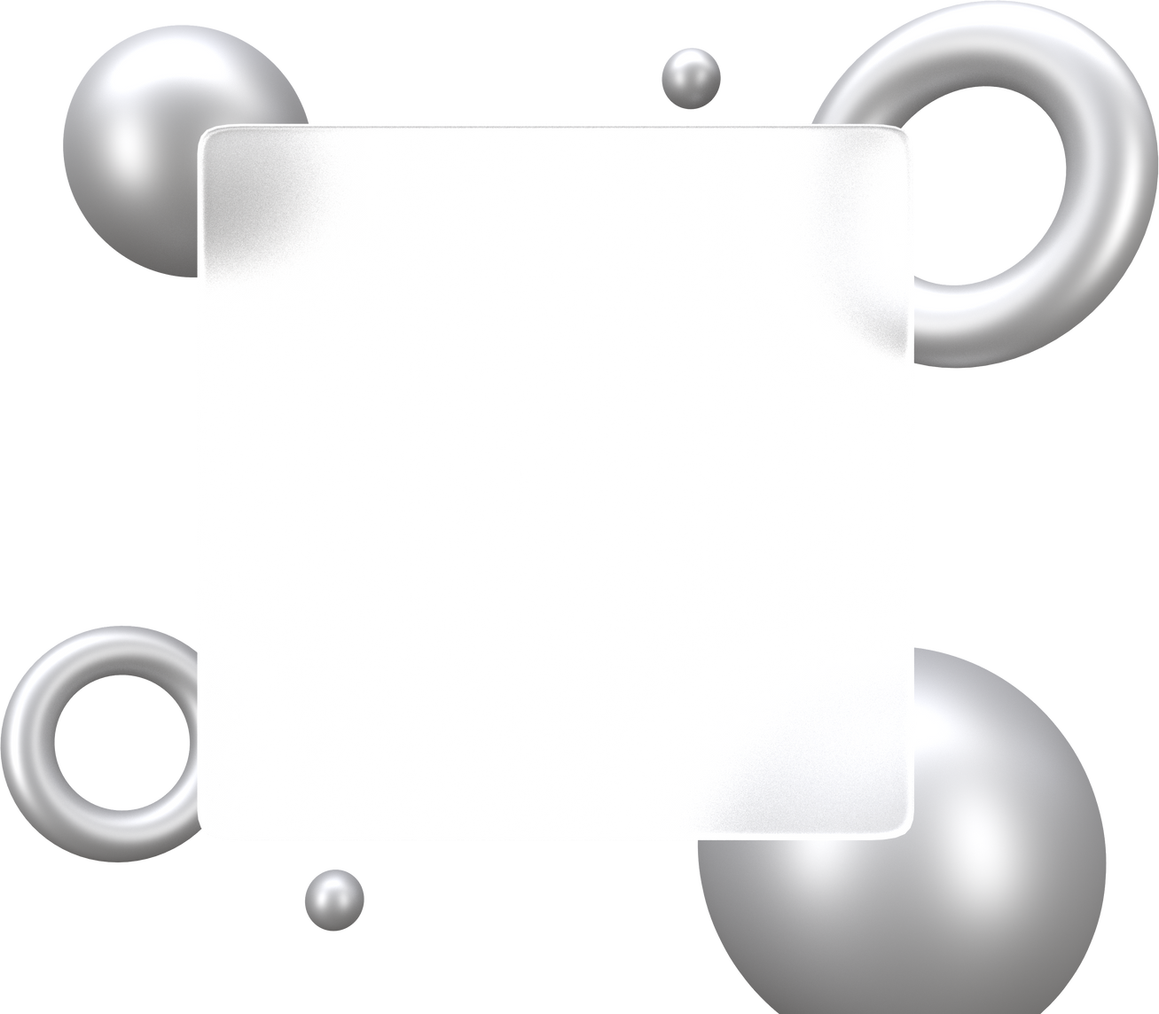 Abstract blank frosted glass morphism frame icon isolated 3d render